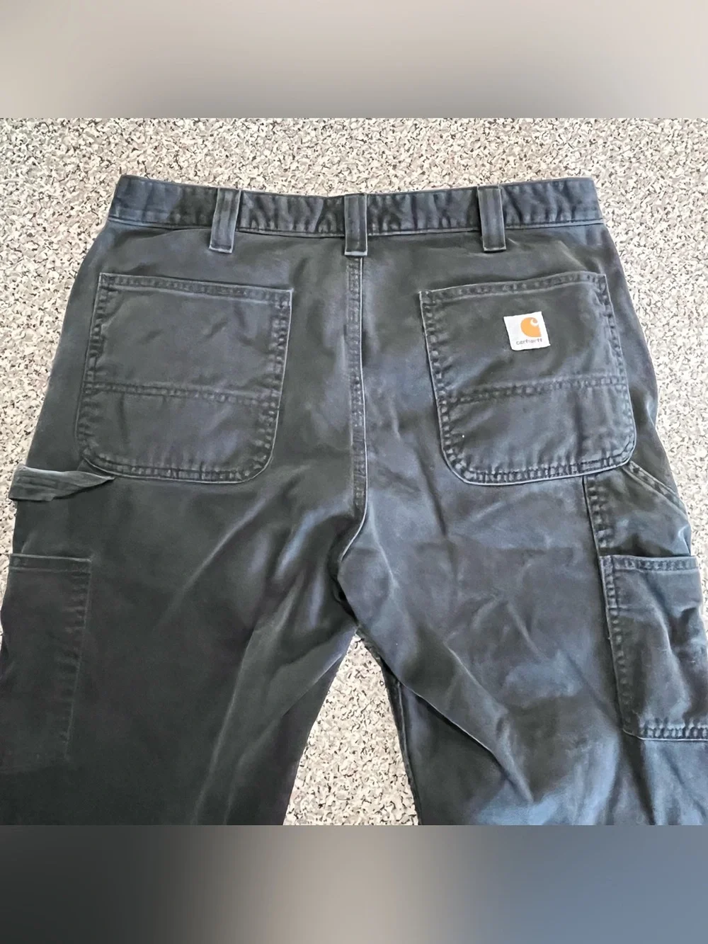 Carhartt Black Carpenter Pants Relaxed Fit Mens 34x32
